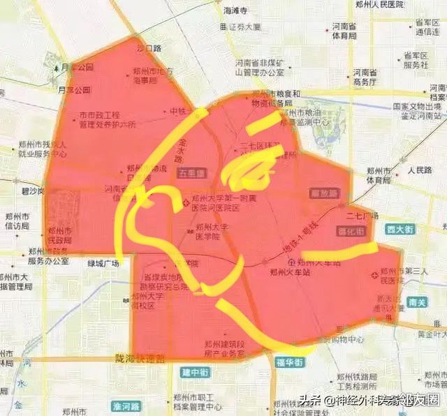 我画的郑州市区疫情封闭图