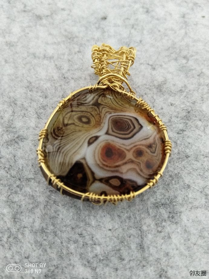 手工吊坠 缠丝玛瑙