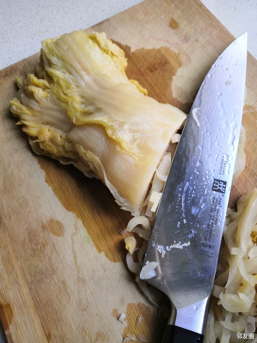 背回来的进口大刀片子 切切酸菜还是可以的