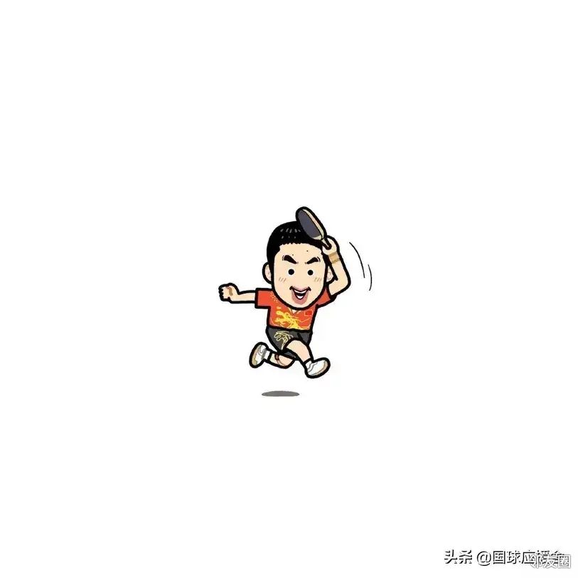 人民日报发布的国乒队员的q版漫画头像好可爱