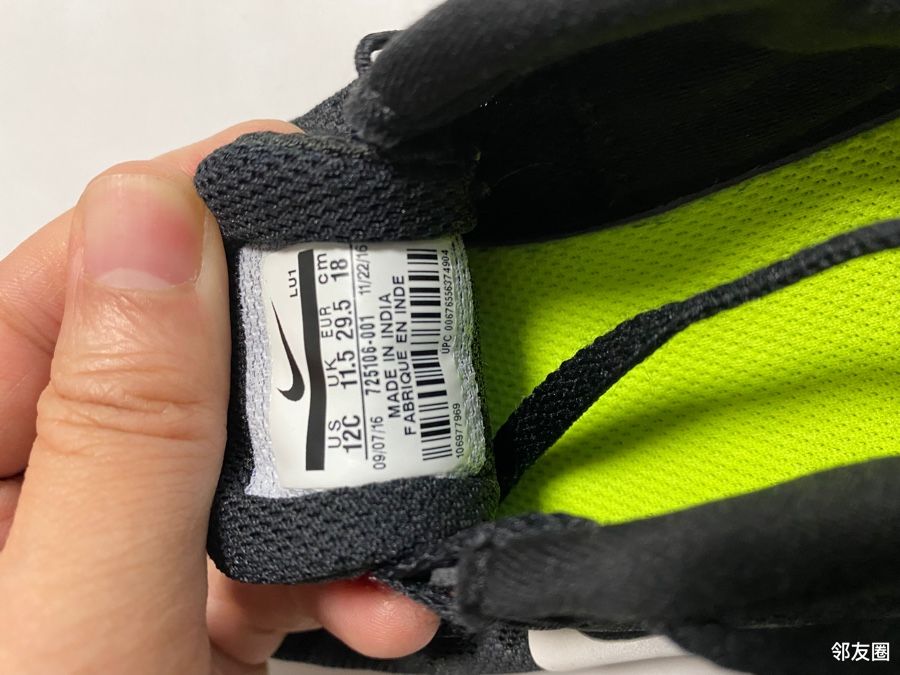 九成新nike网面运动鞋12c内长18cm